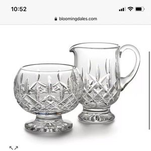 Brand new Waterford Crystal Sugar and Creamer Set